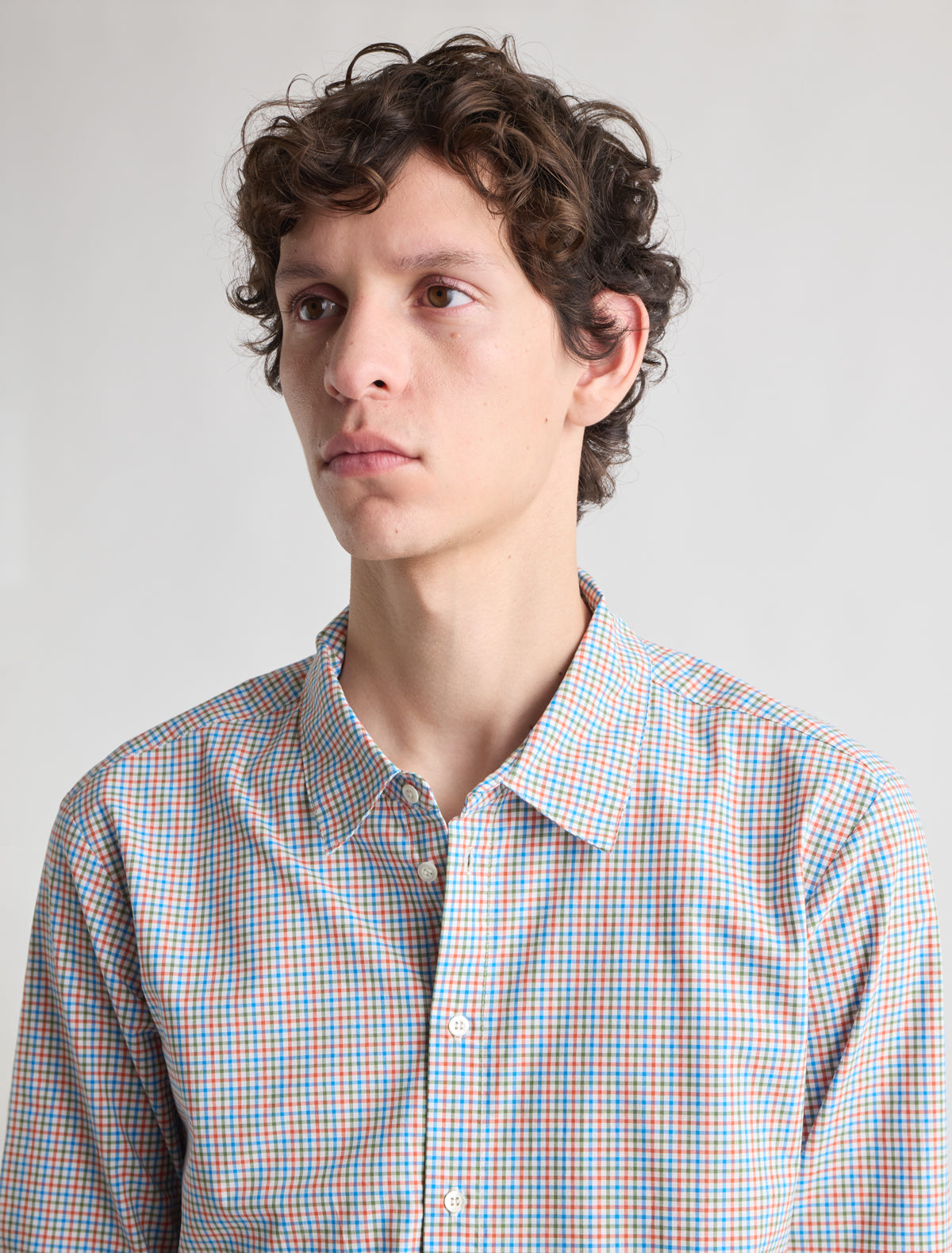 Pay classic mens check pattern shirt pw embroidery