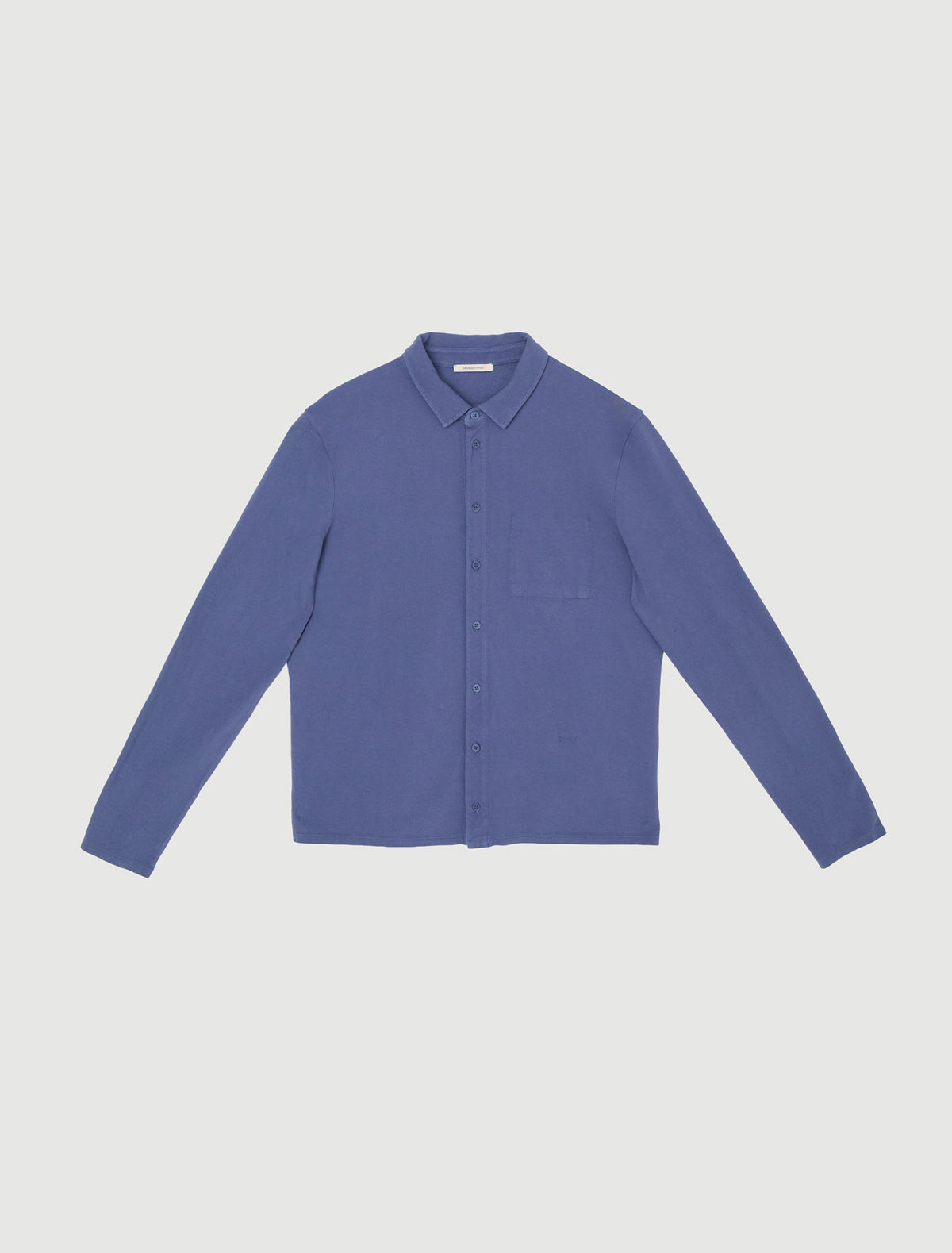 Ludmila polo shirt interior pocket topstitching blue