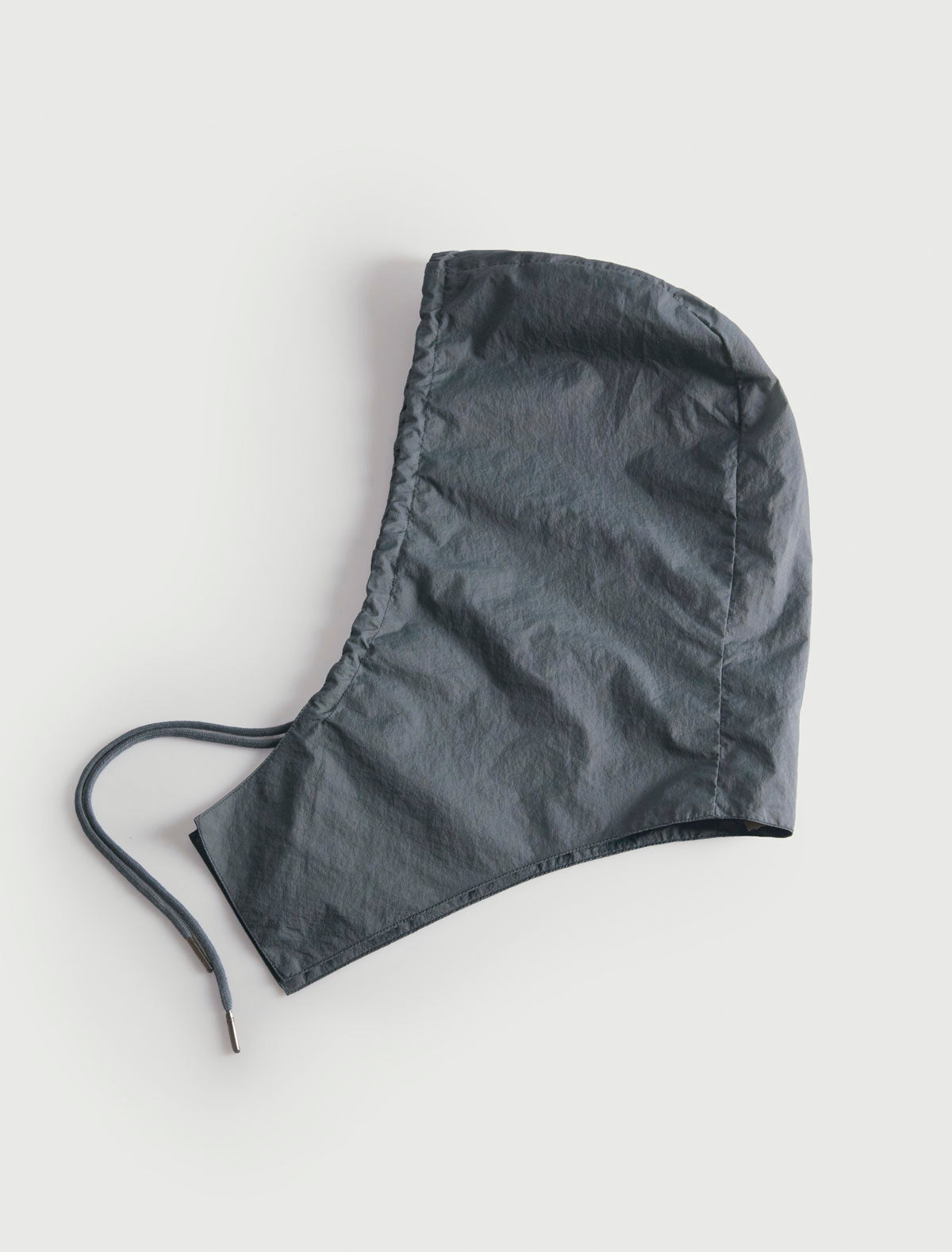 Eura nylon hood adjustable drawstring grey