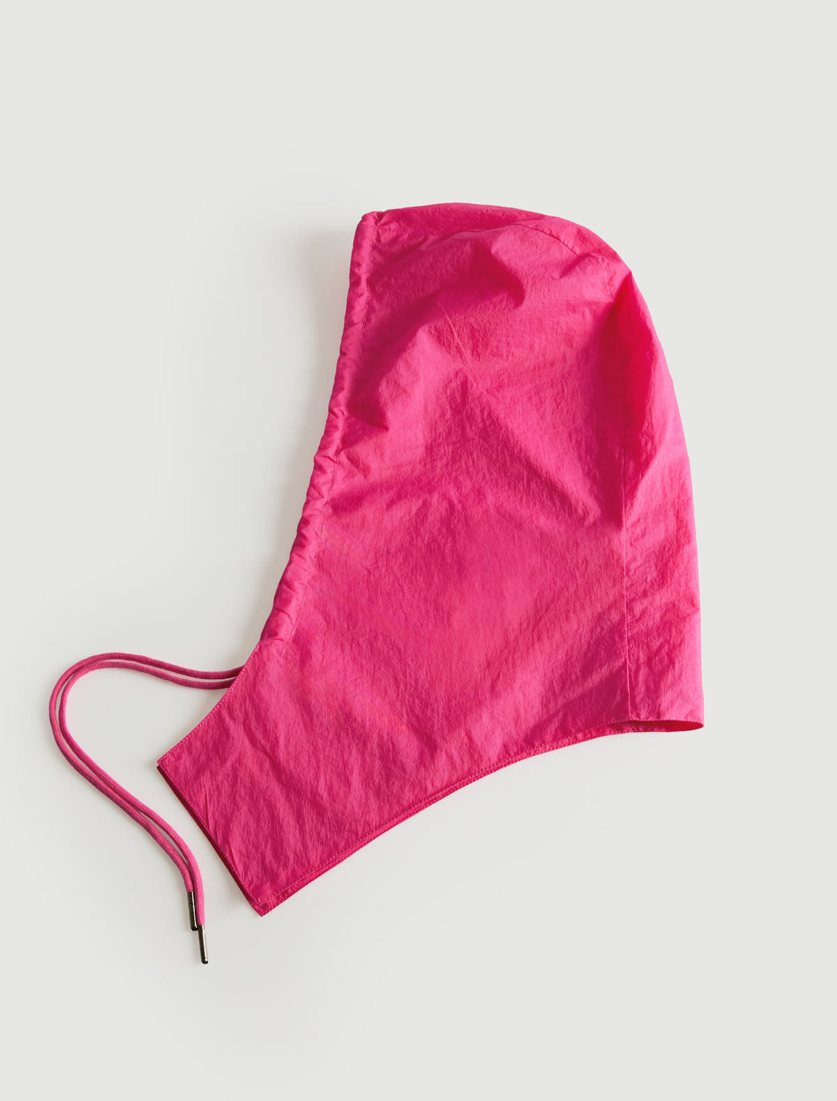 Eura nylon hood adjustable drawstring pink