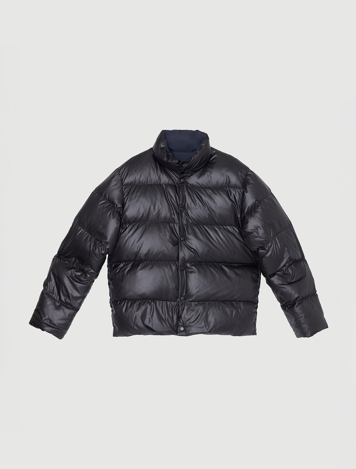 Alkaline b reversible mens high neck puffer jacket black