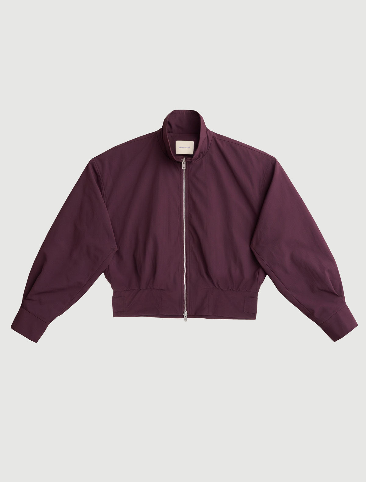 Bastian bomber style jacket lightweight recycled nylon wine