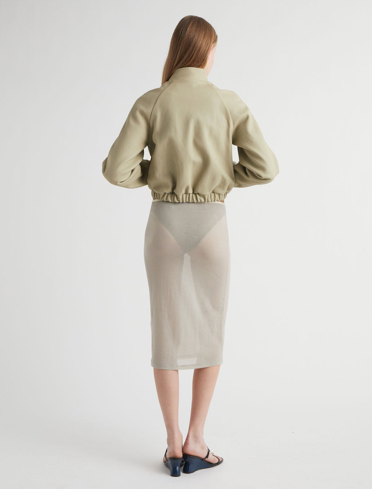 Raim leather jacket ranglan sleeves