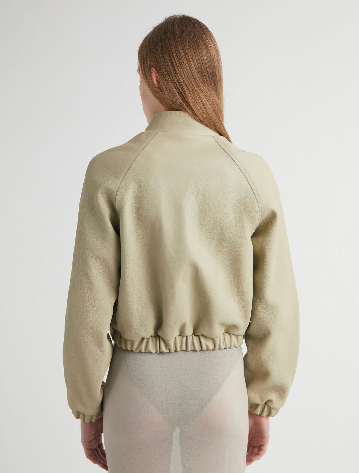 Raim leather jacket ranglan sleeves