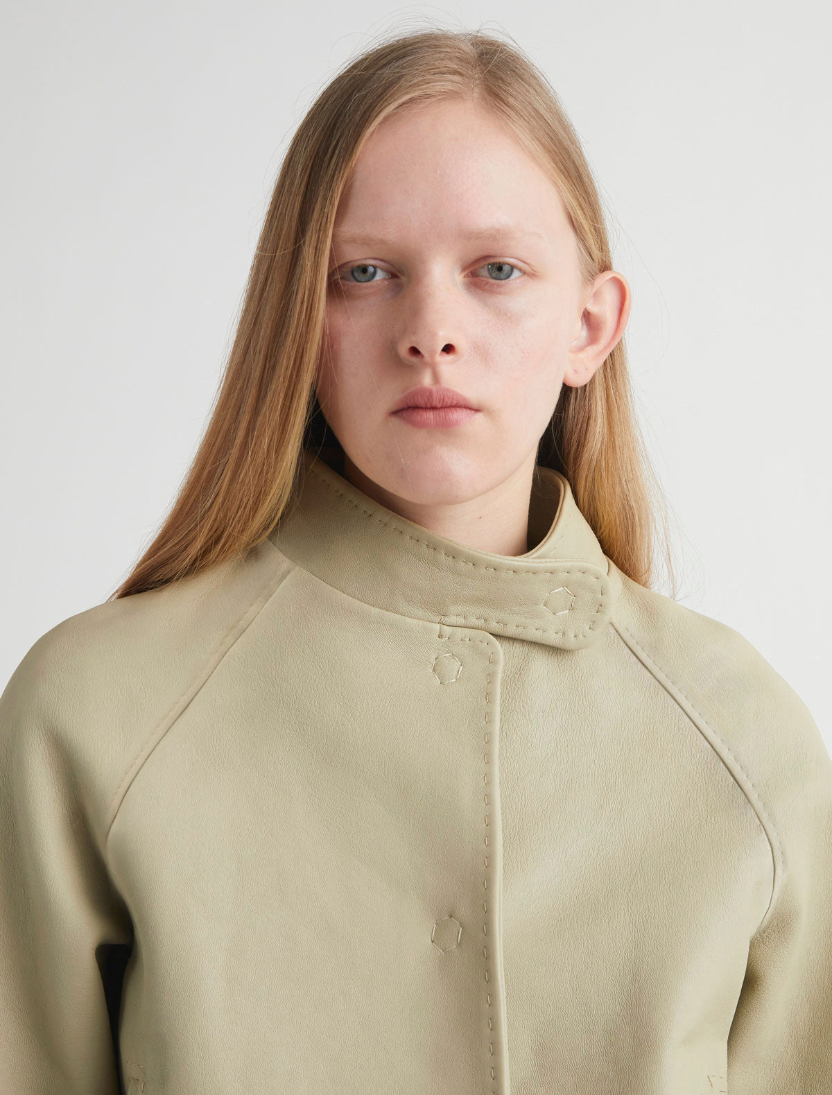 Raim leather jacket ranglan sleeves