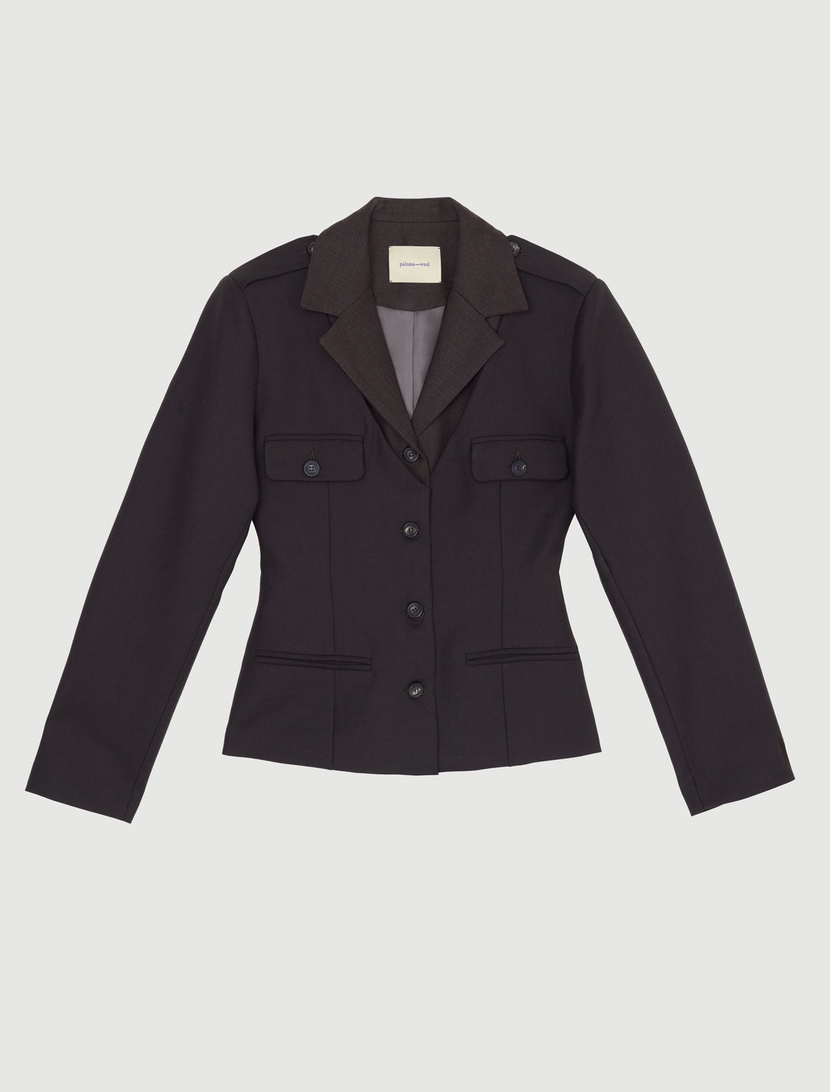 Suavin two tone blazer layered two piece effect brown