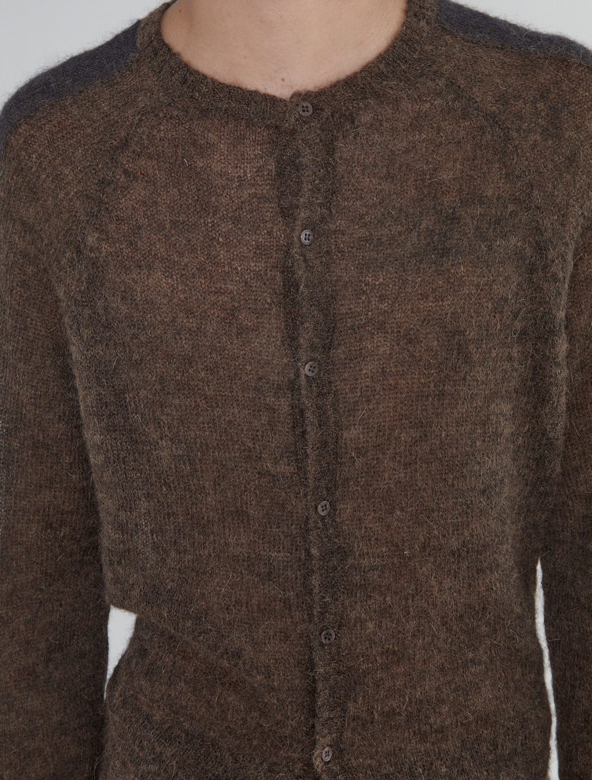 Button dan men cardigan contrast stripe sleeve