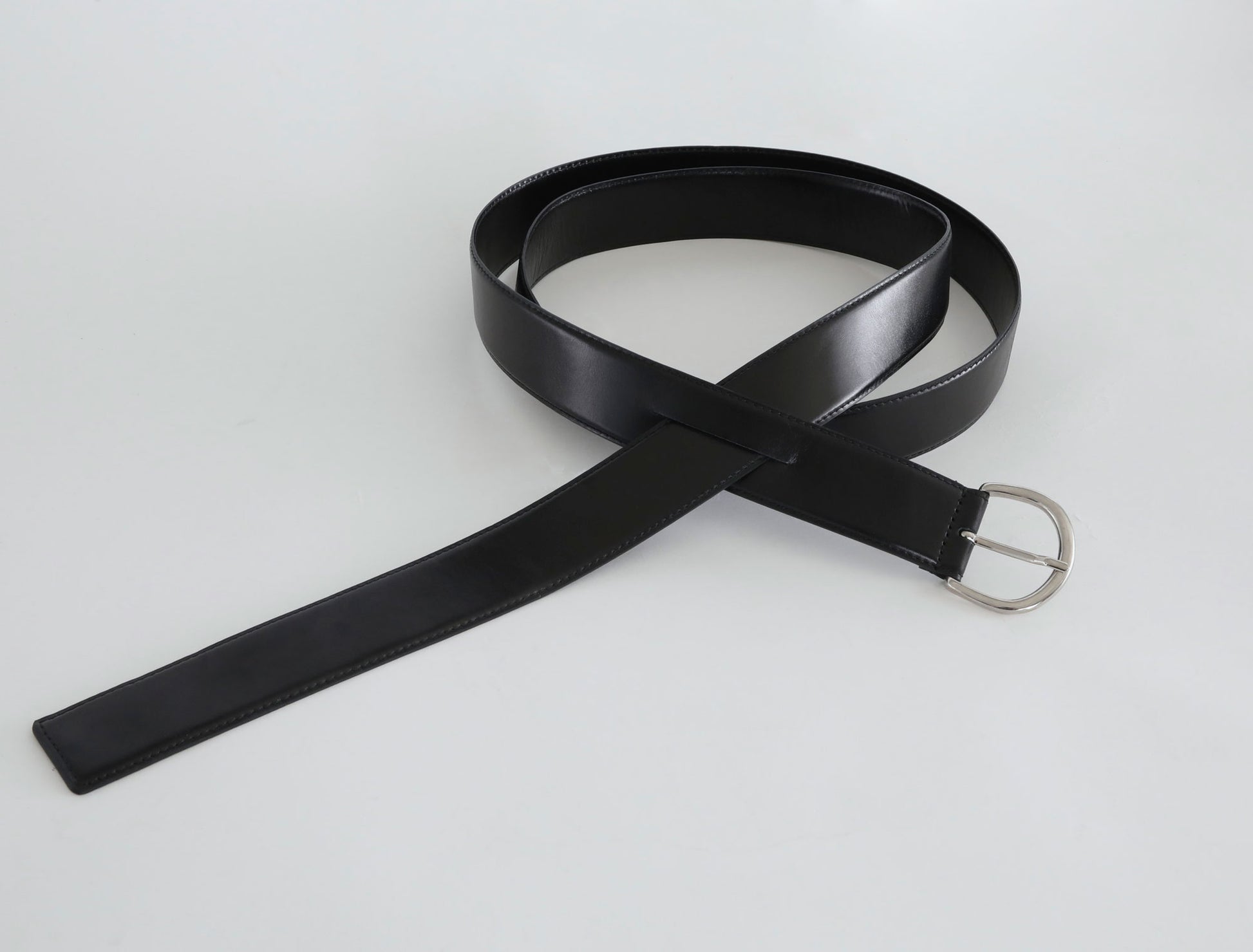 Long emilie belt hidden snaps black