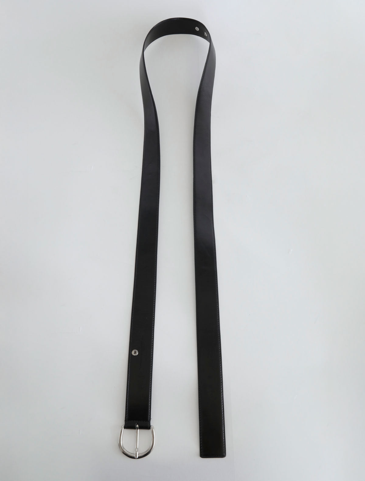 Long emilie belt hidden snaps black