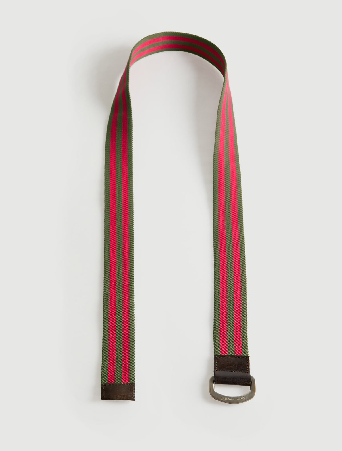 Eira adjustable belt custom rings leather tips red