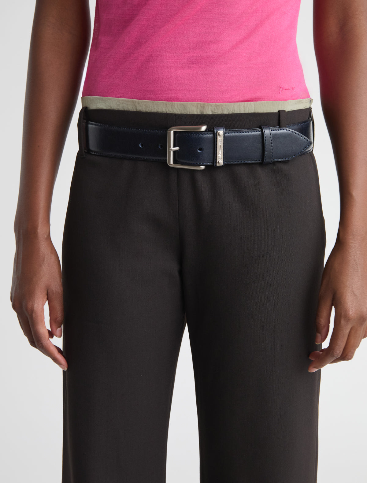 Juana belt custom plaque belt loop navy