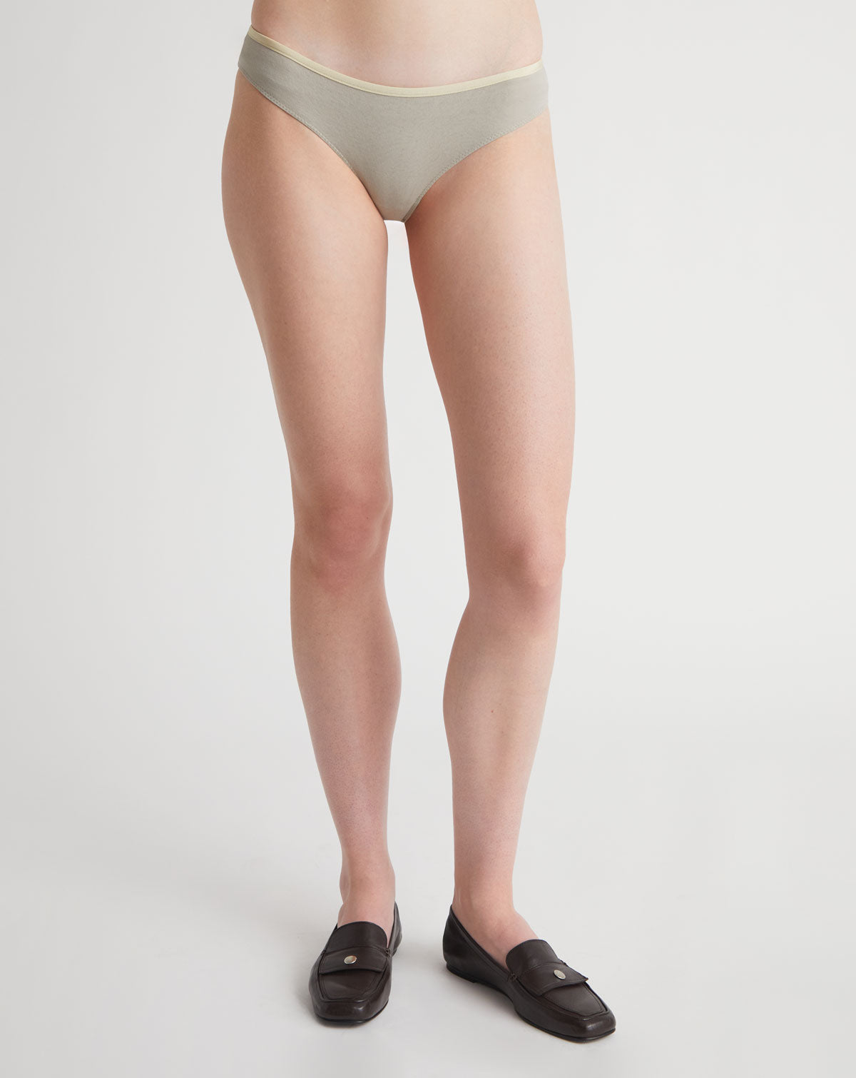 Cira ii low waisted briefs strap detailing ecru