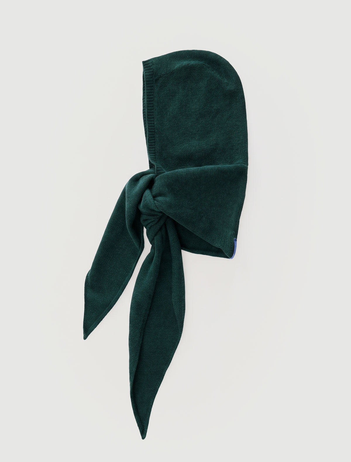 Coucou warm knitted bonnet wide tie scarf darkhaki