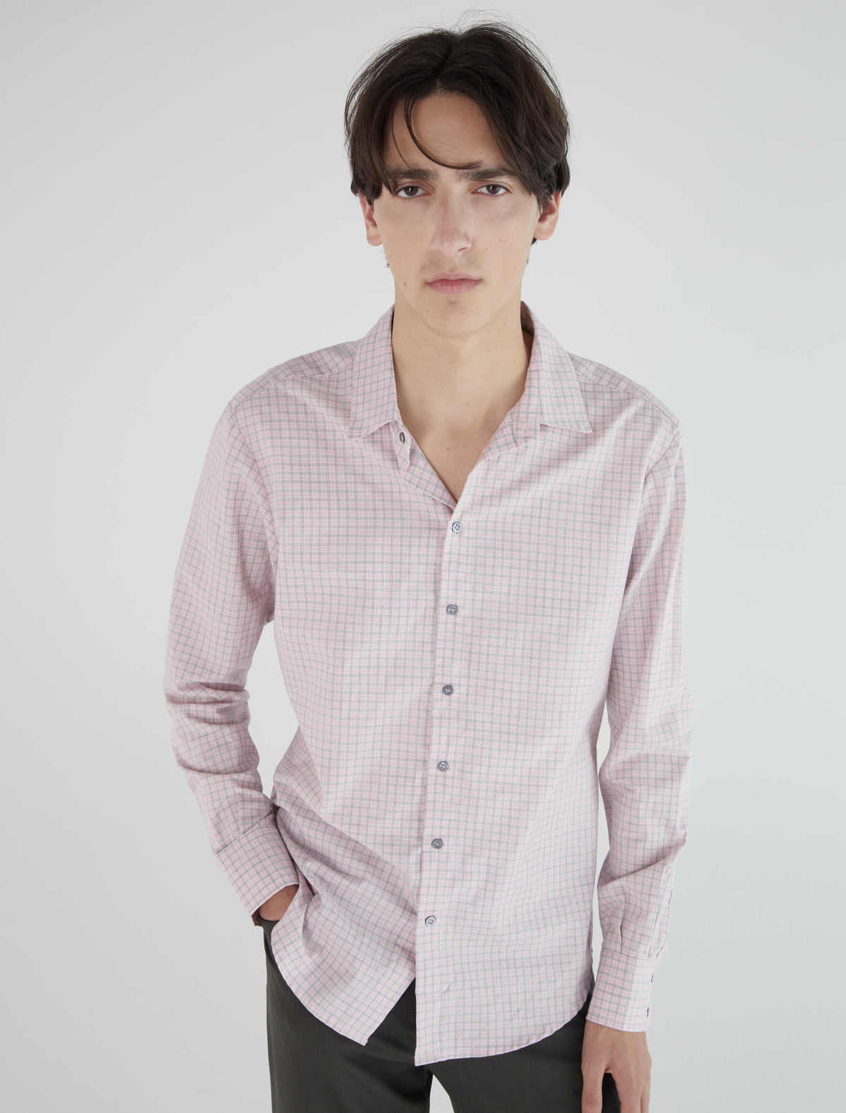 Finita men striped shirt pink