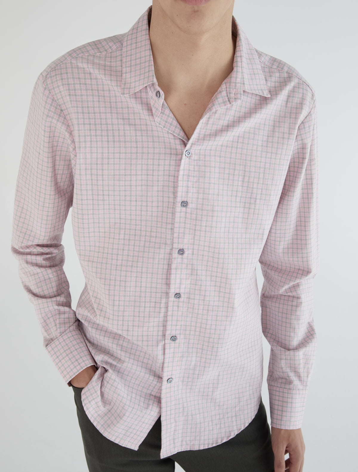 Finita men striped shirt pink