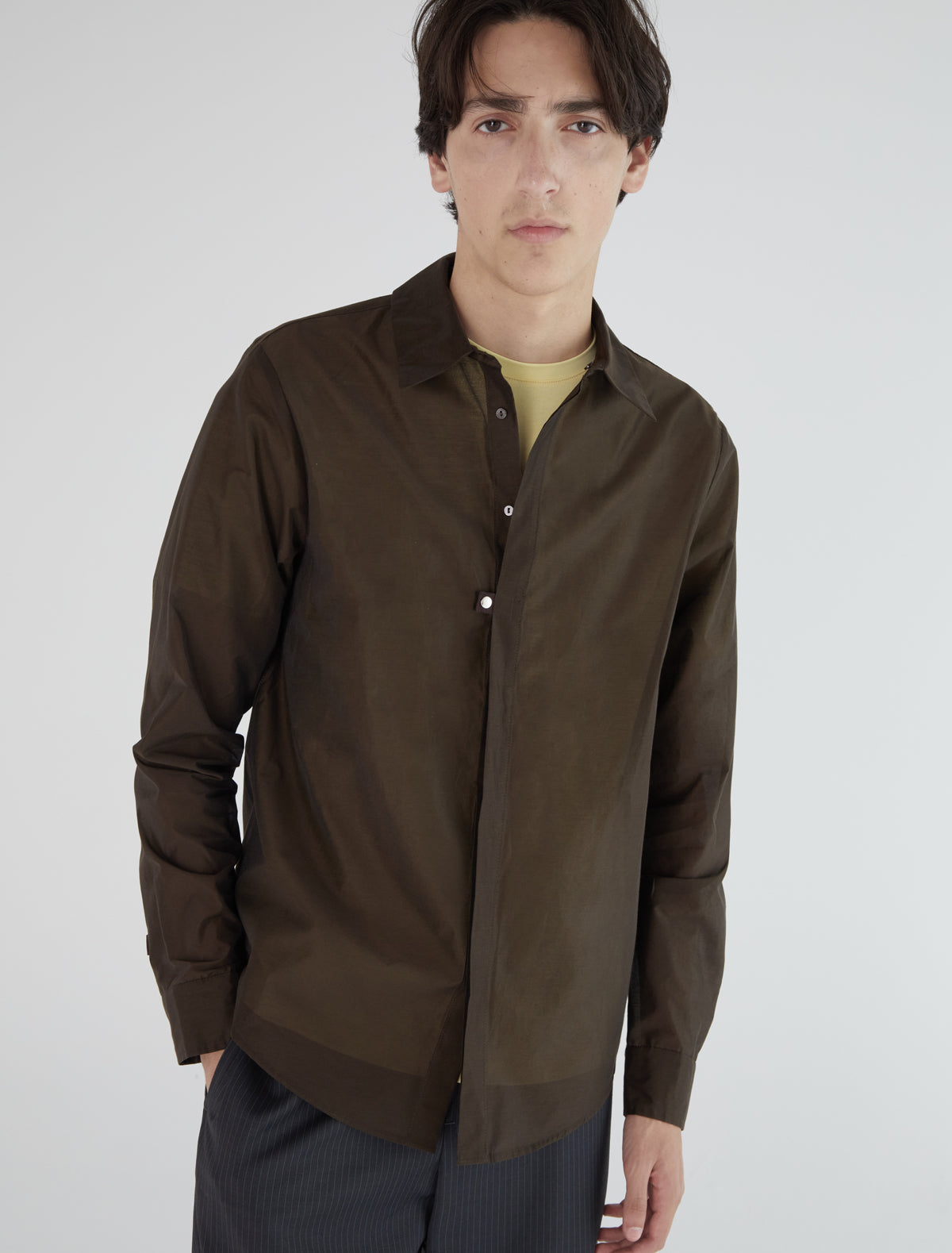 Ines b slightly sheer men shirt