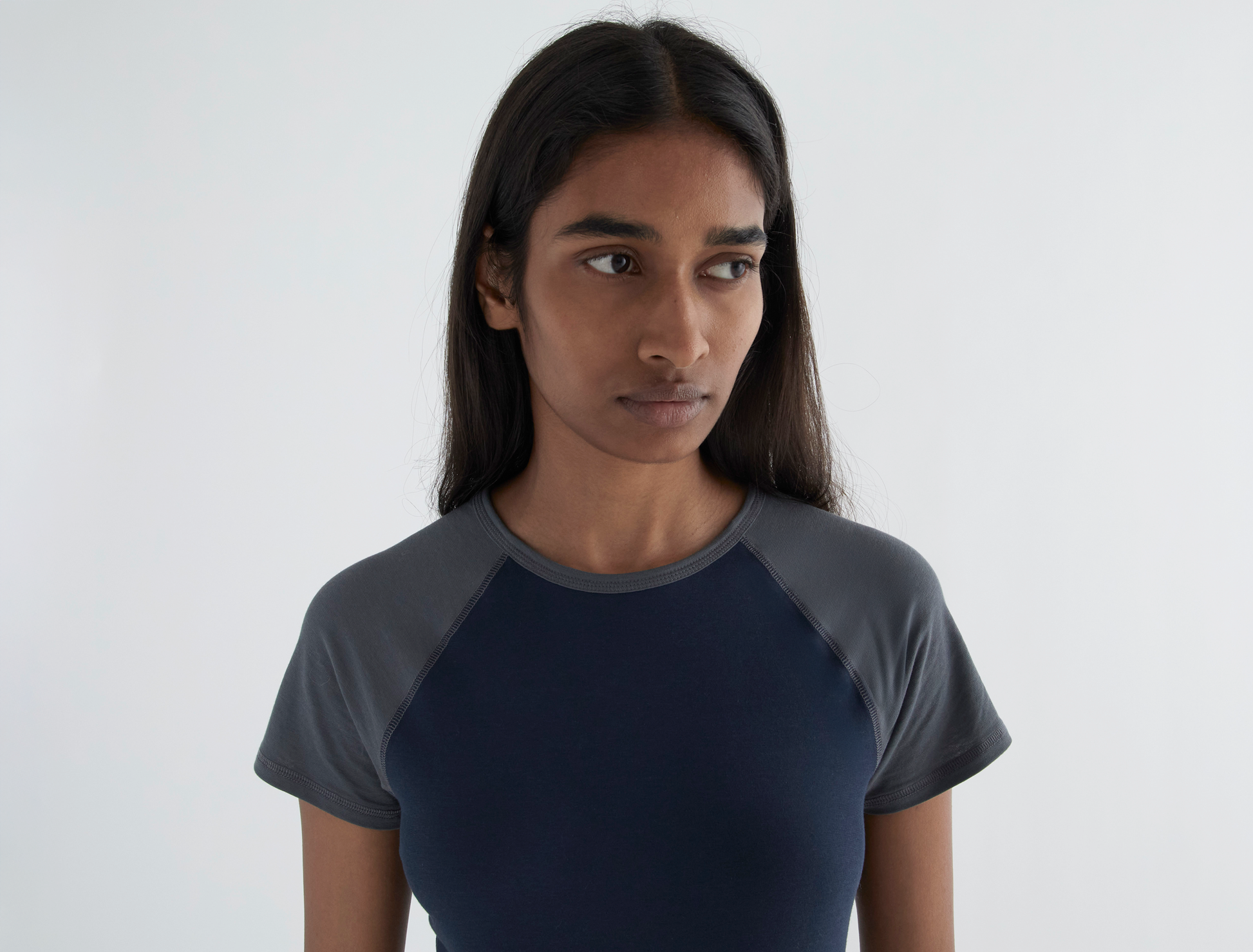 Cruiff two tone ranglan sleeve tshirt navy