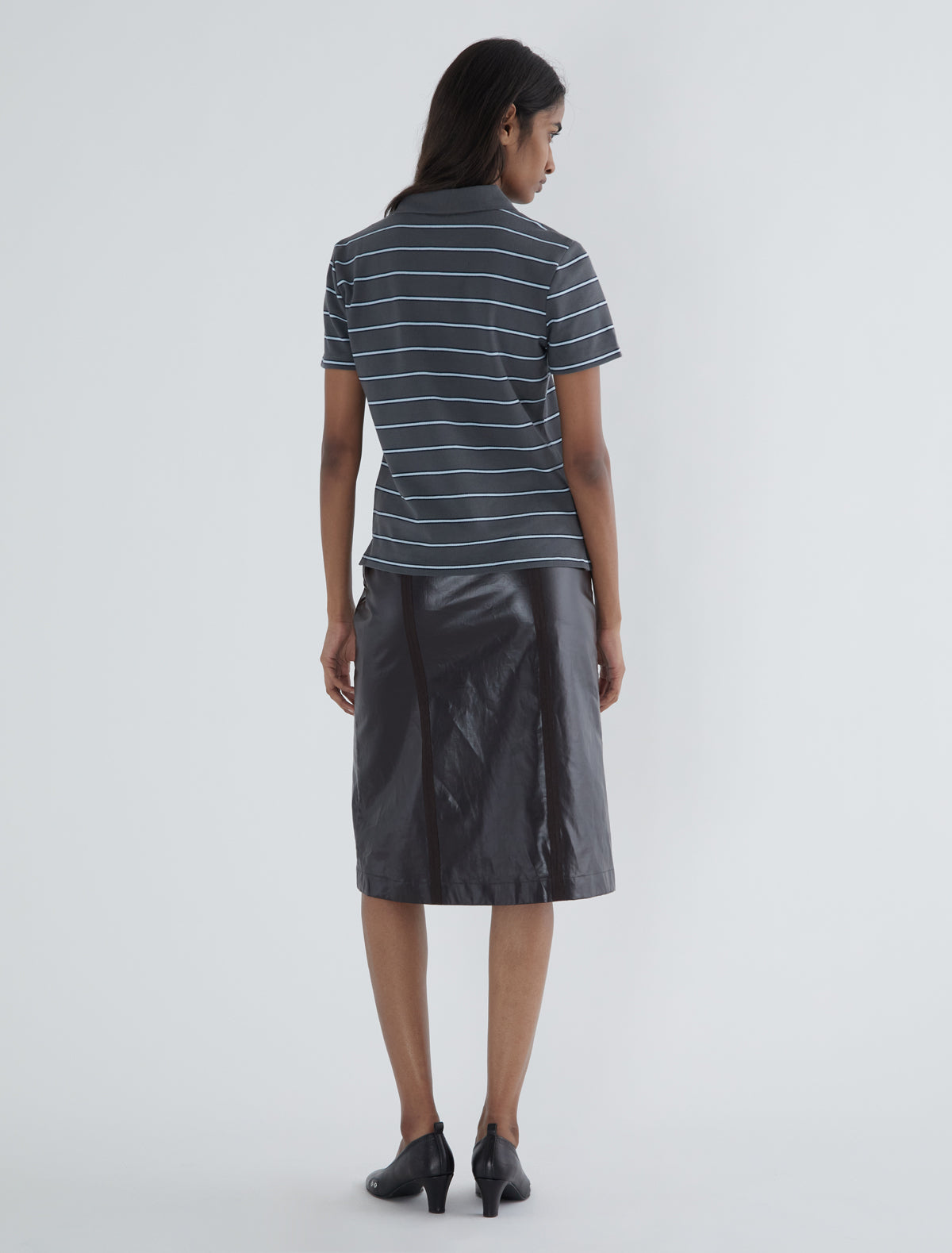 Fuster midi skirt vertical cut details