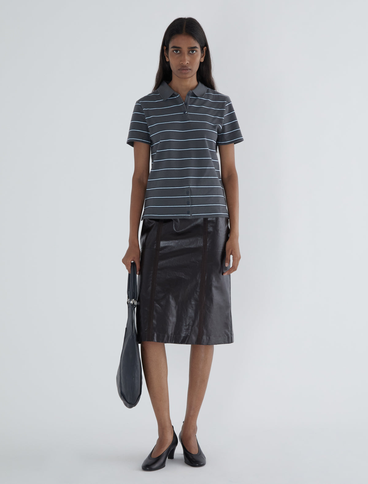 Fuster midi skirt vertical cut details
