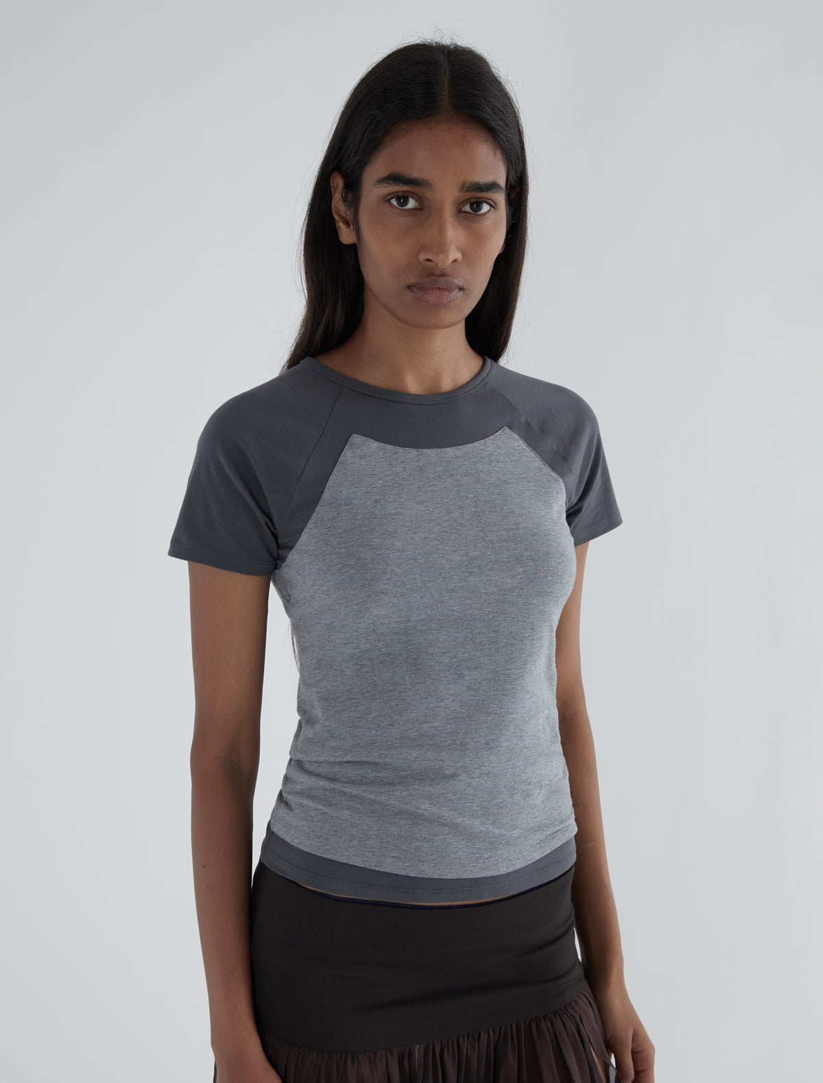 Puka stretchy organic cotton tshirt ranglan sleeves