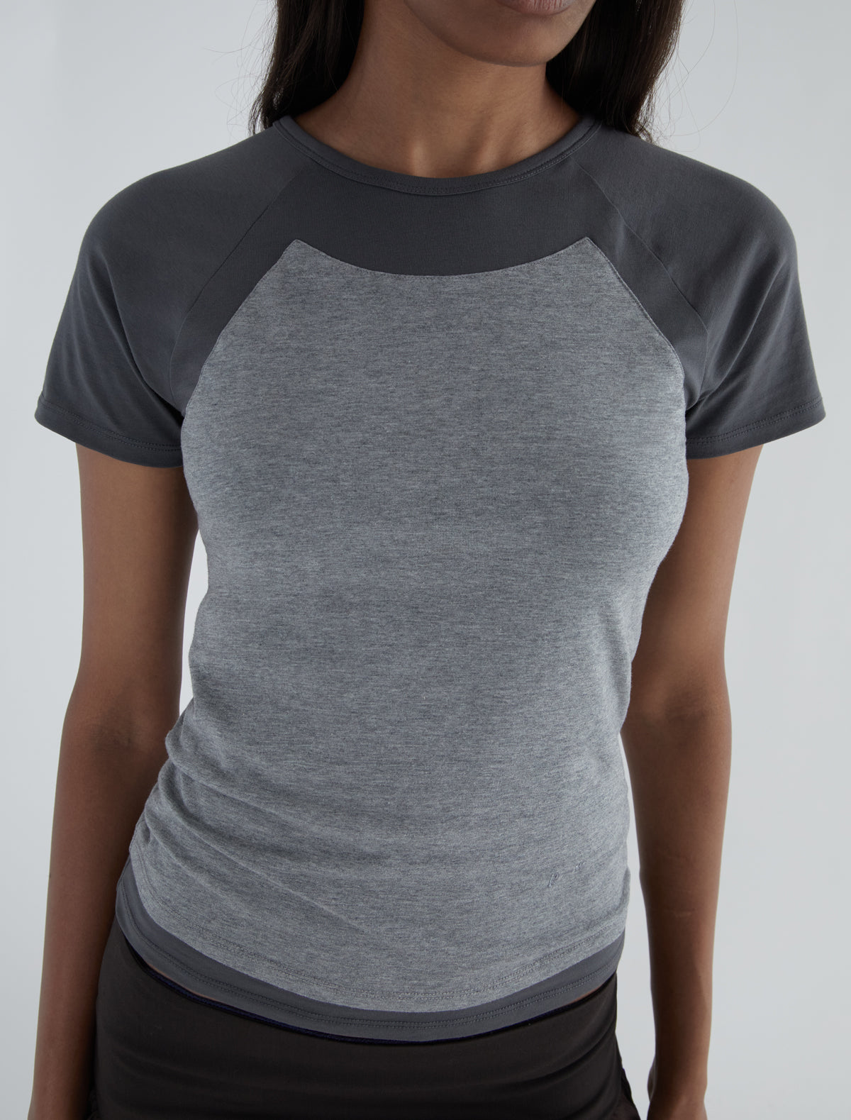 Puka stretchy organic cotton tshirt ranglan sleeves