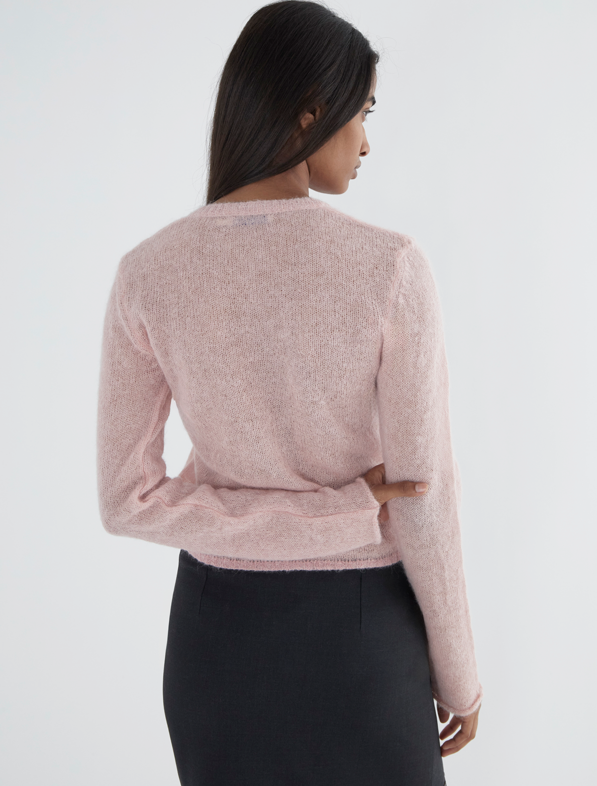 Tantal round neck pink cardigan