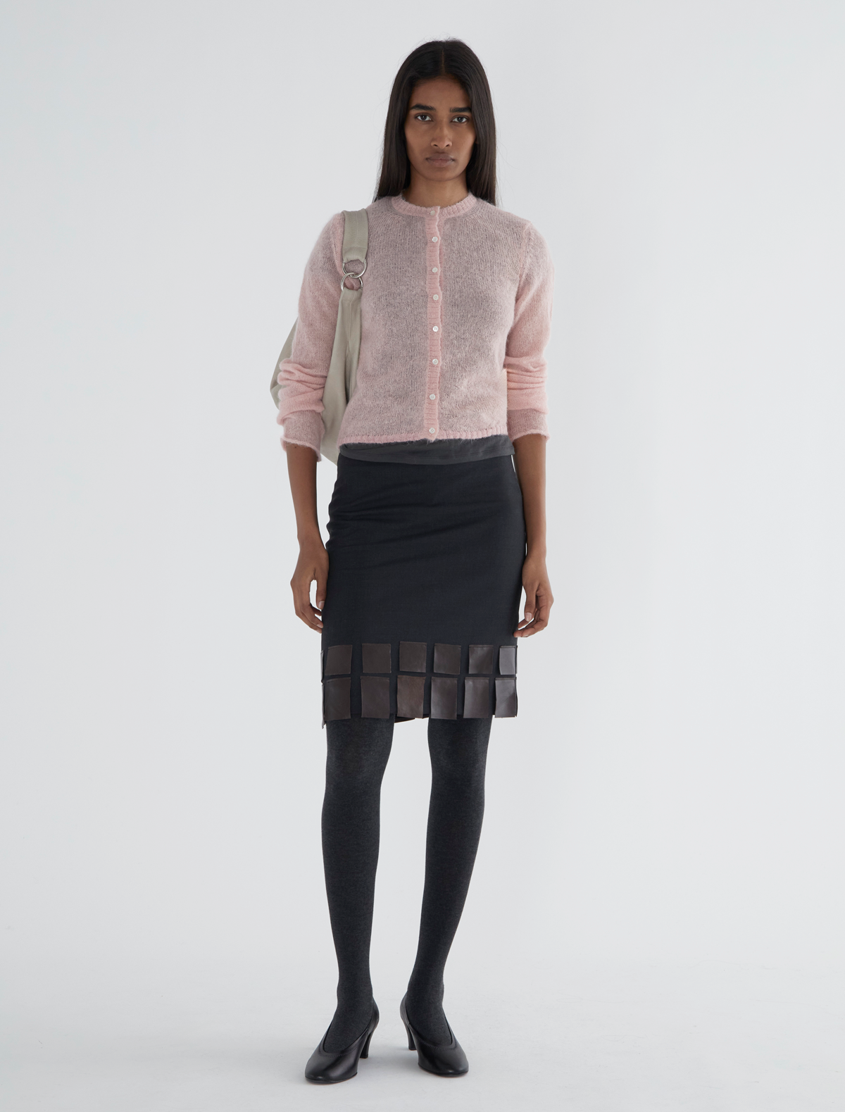 Tantal round neck pink cardigan