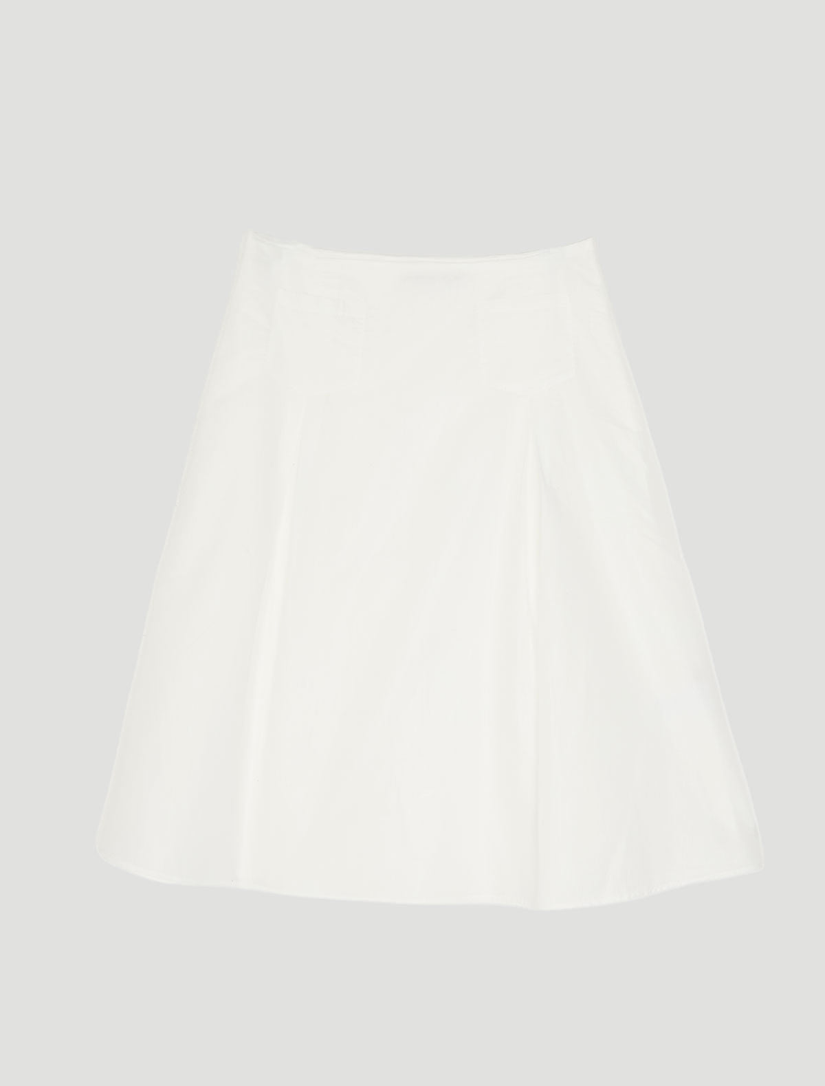 Dimi midi skirt flared silhouette front pocket detailing white