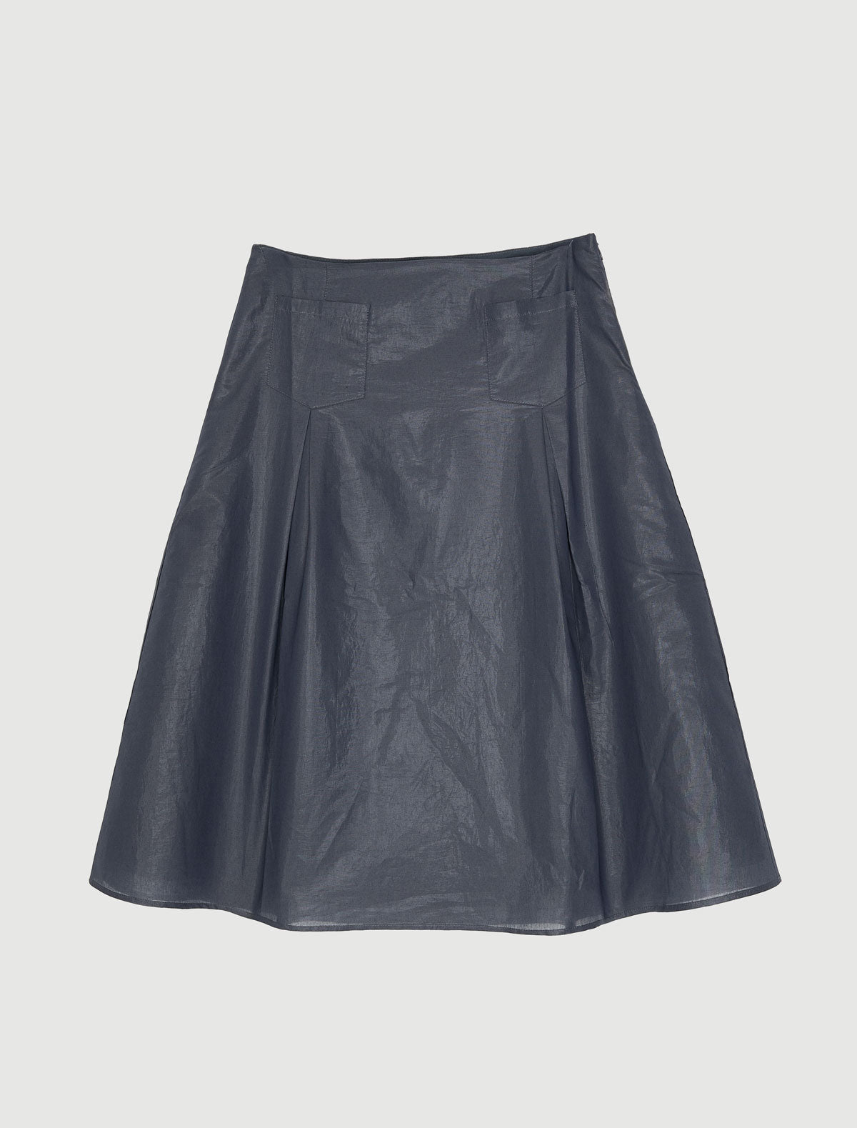 Dimi midi skirt flared silhouette front pocket detailing navy
