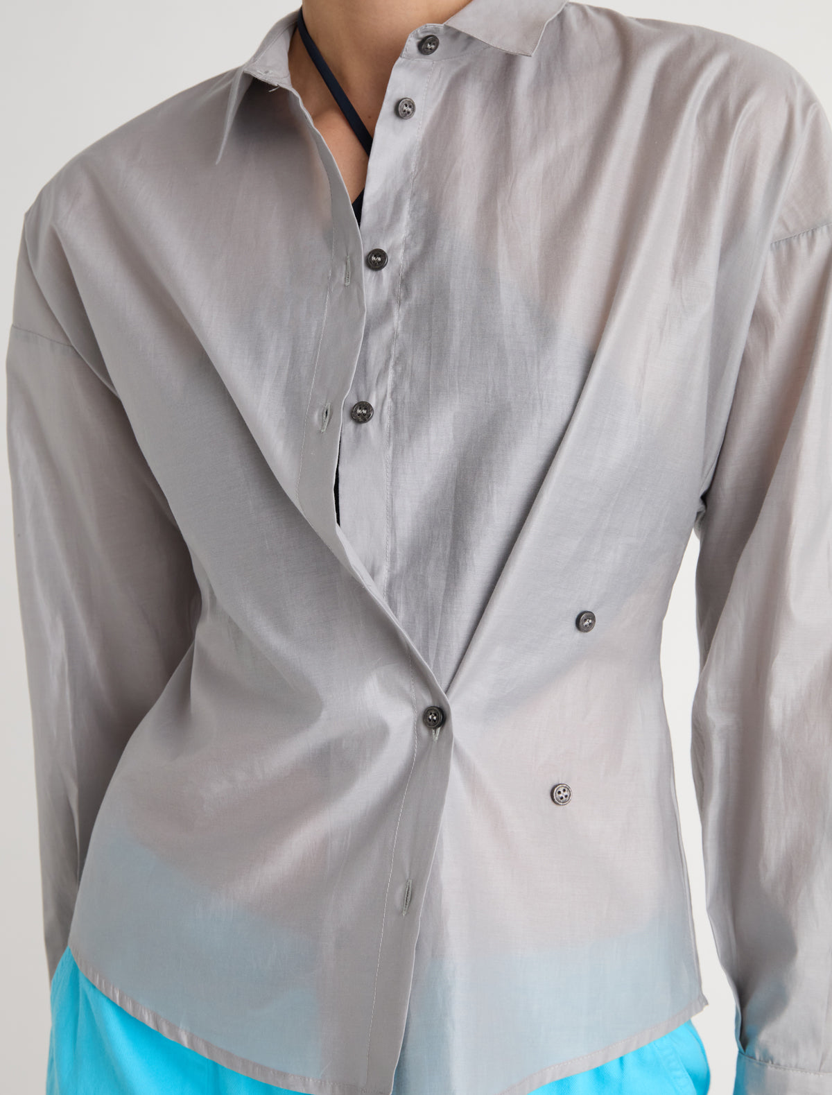 Donald ii multiposition shirt adjustable button closures grey