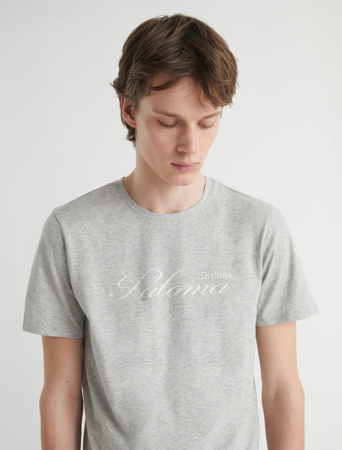 DRINKING B-Grey organic men's cotton t-shirt with print – paloma wool