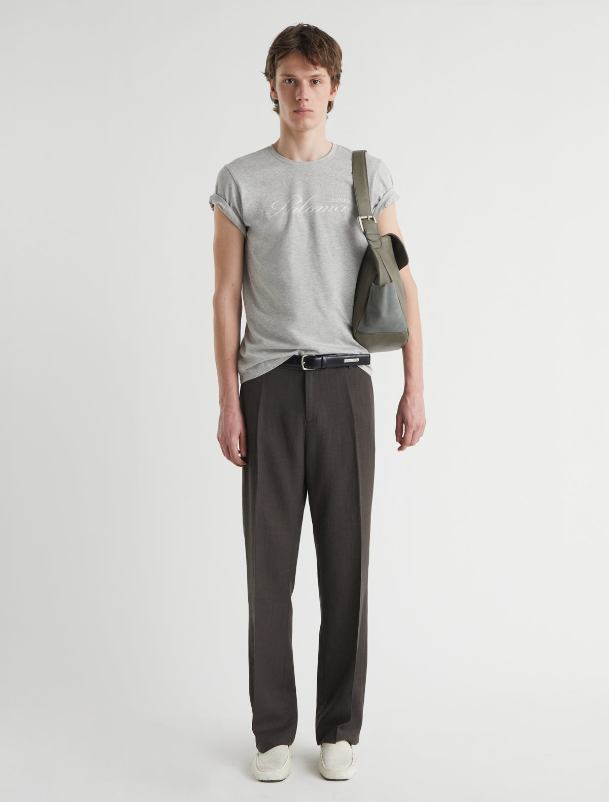 DRINKING B-Grey organic men's cotton t-shirt with print – paloma wool