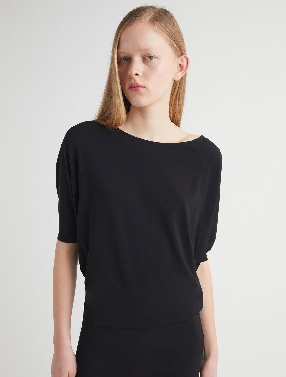 Drunsiel top dress elongated body black