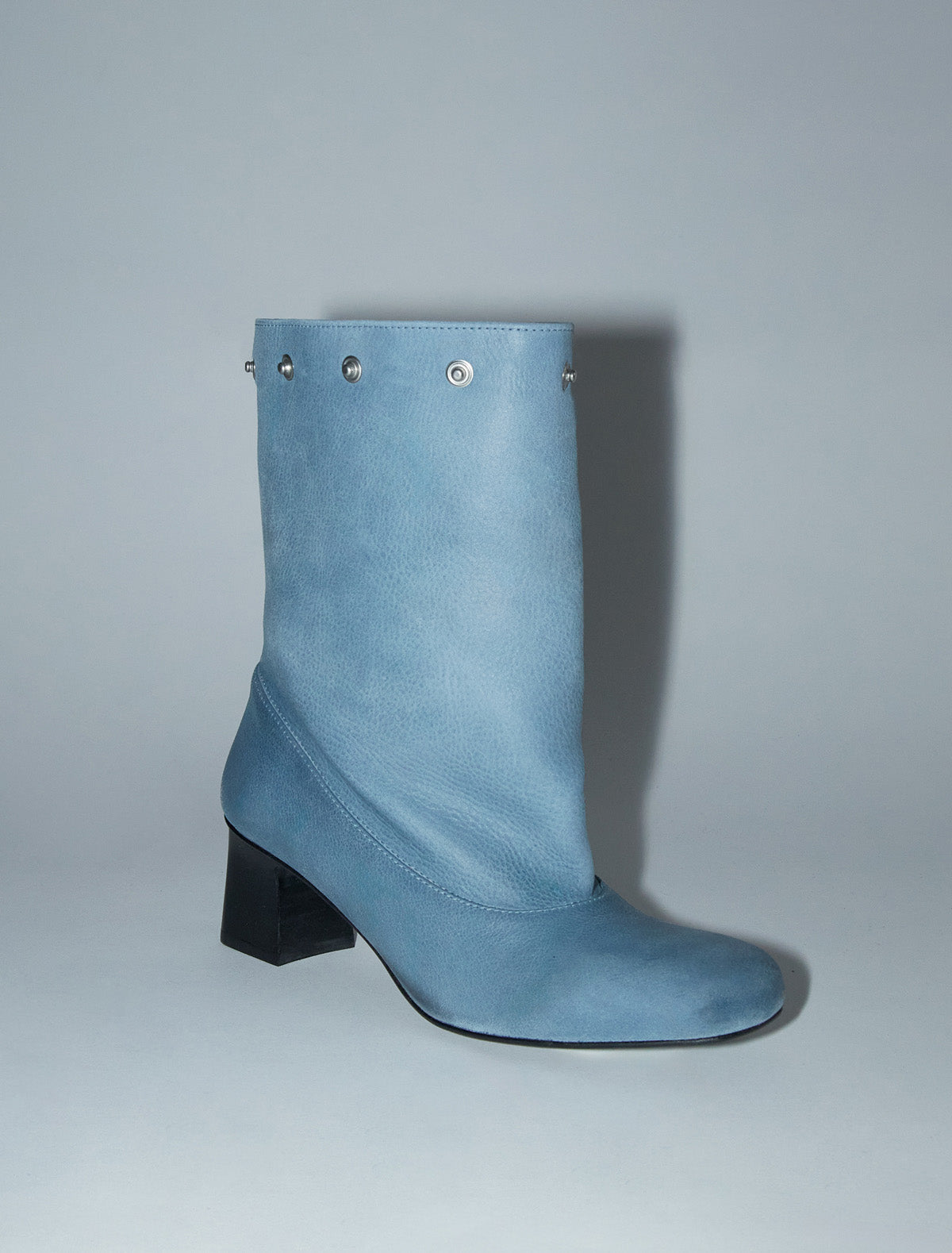 Jolie snaps tall wide loose shaft boot lightblue