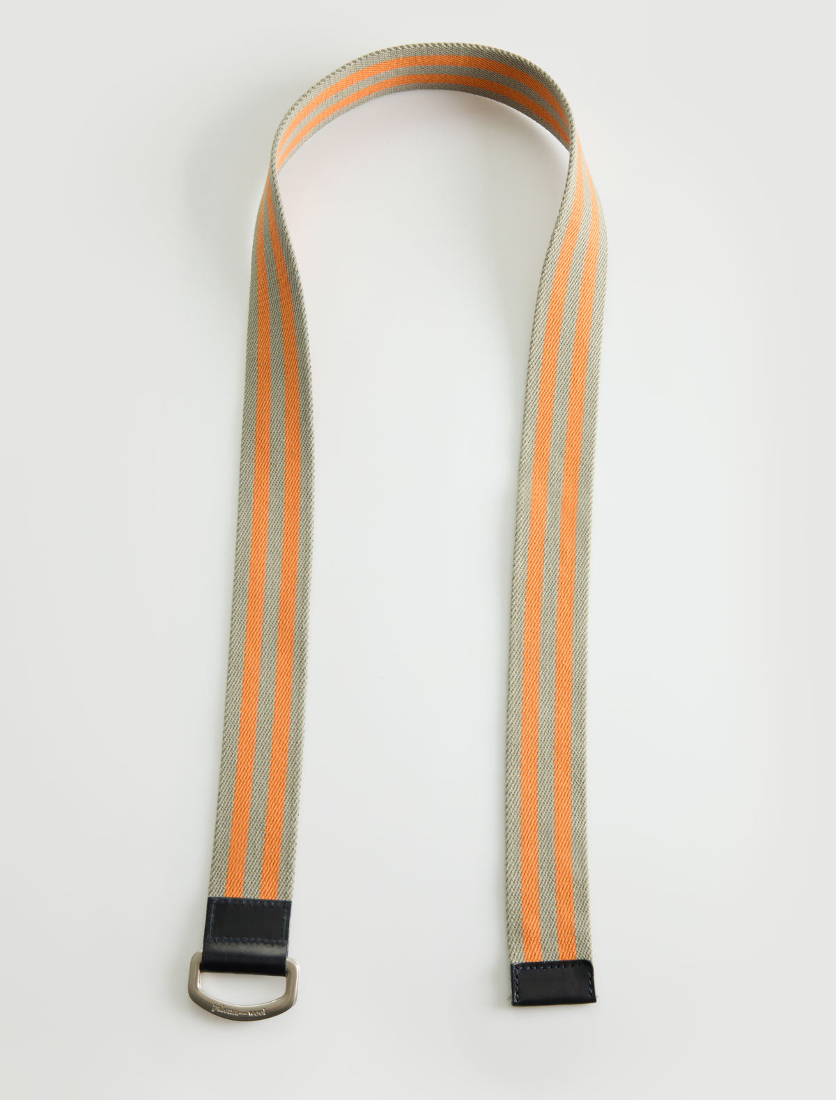 Eira adjustable belt custom rings leather tips orange