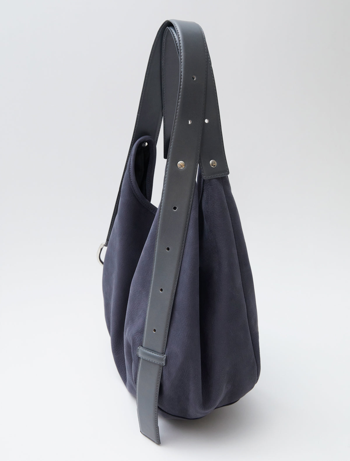 Emilie bag bucket bag belt inspired handle design navy