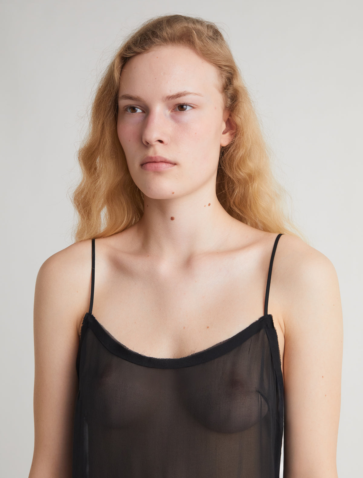 Enos midi silk slip dress ruffle detail black