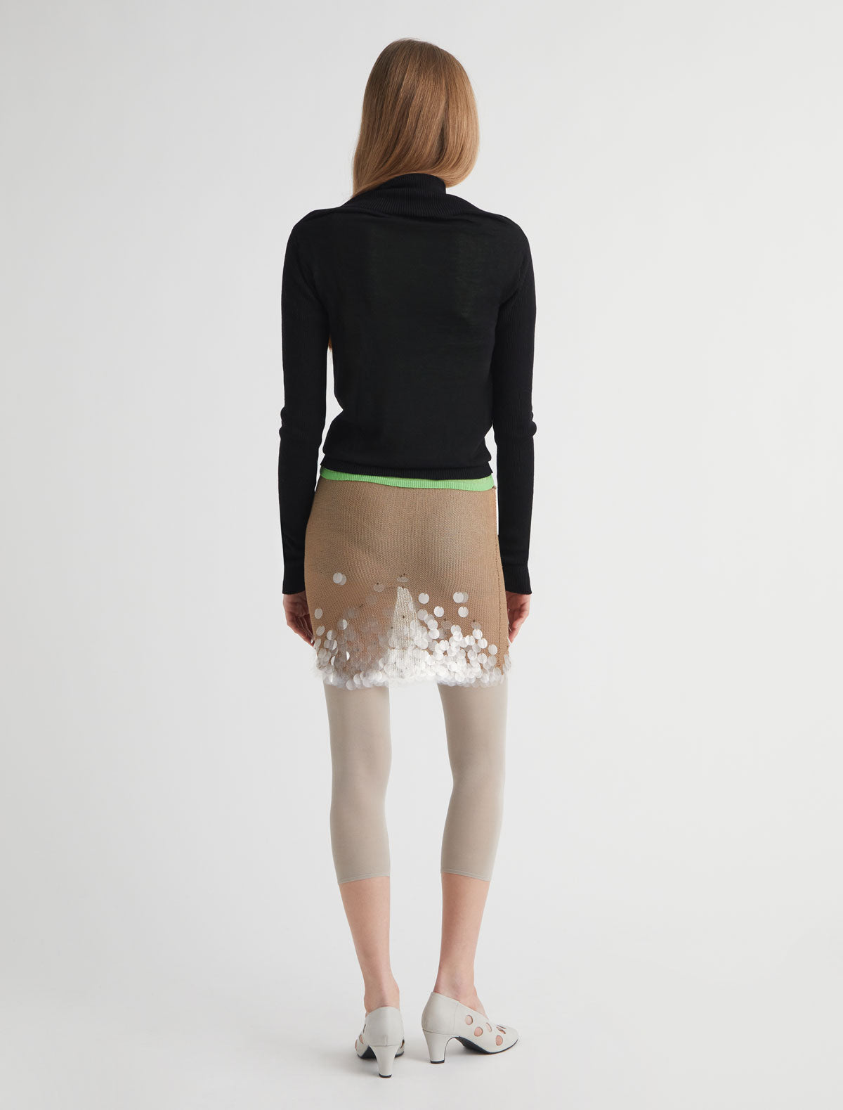 Claudina mini skirt gradient sequin design