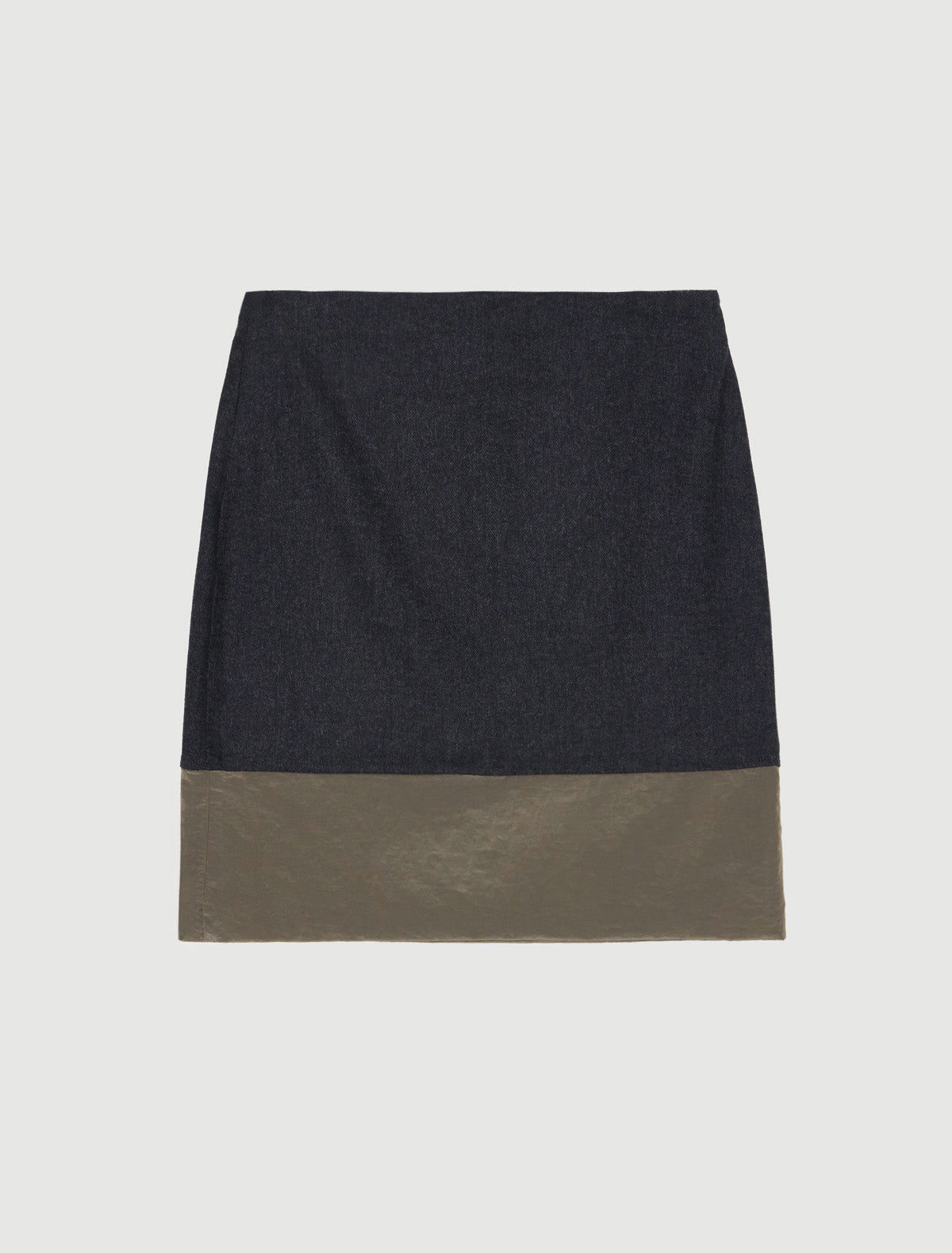 Lusiel straight skirt nylon panel hem darkgrey