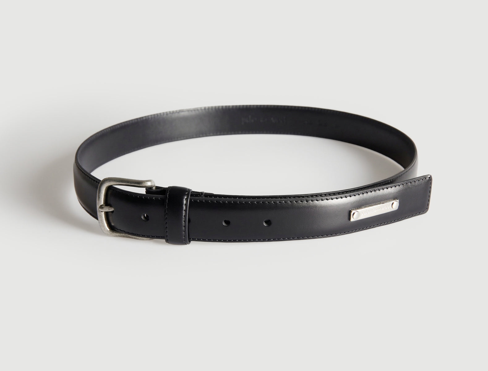 Fasir men belt personlizad plate black
