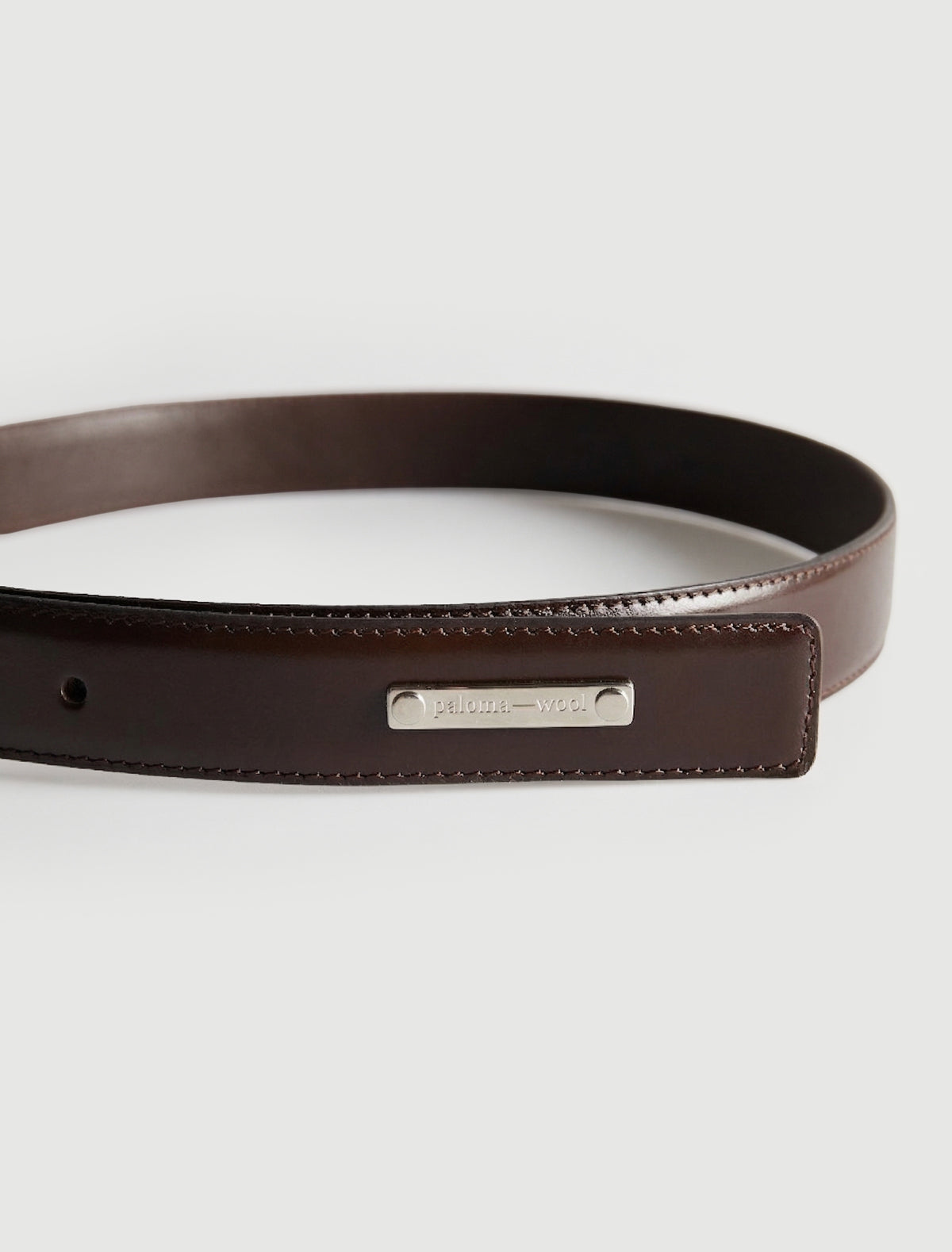 Fasir men belt personlizad plate brown