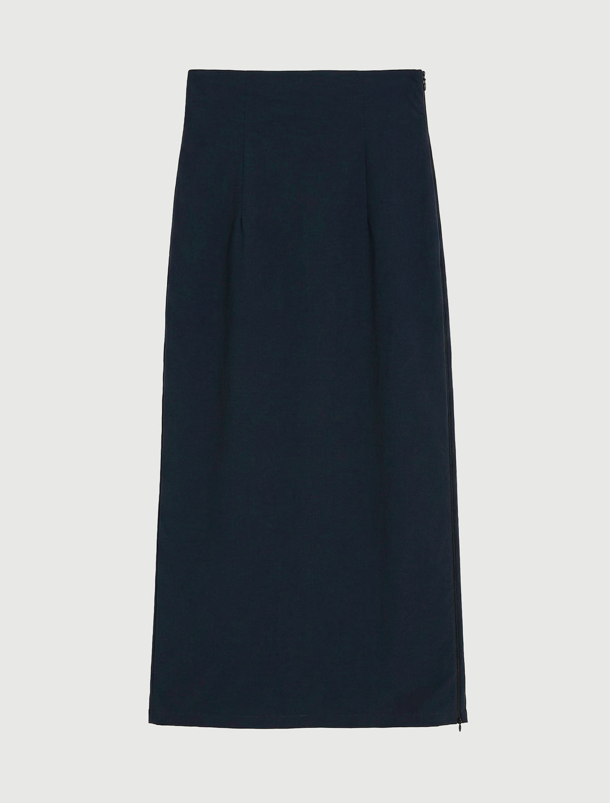 FOSCA-High-waisted long skirt made from lightweight nylon fabric