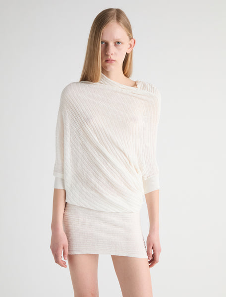 FUJI-Off-white loose, draped dress with a twisted pattern paloma wool FUJI-Off-white loose, draped dress with a twisted pattern paloma wool