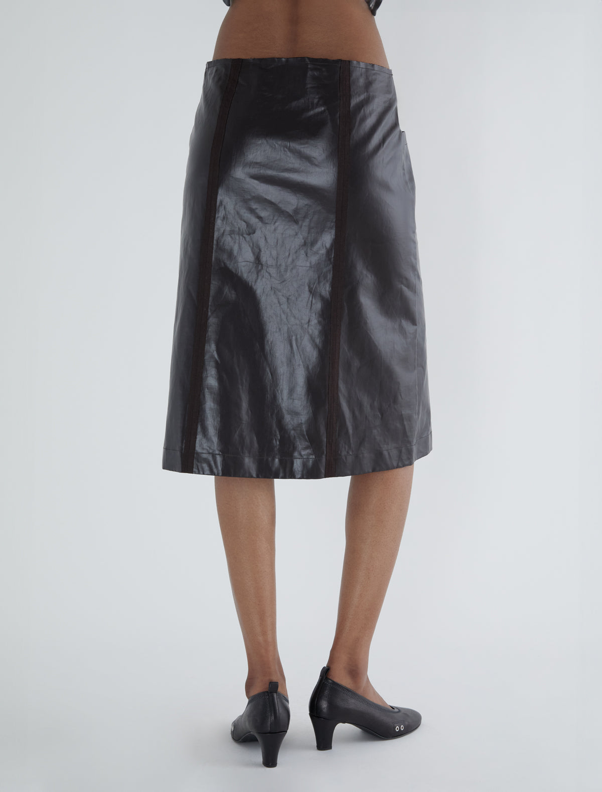 Fuster midi skirt vertical cut details