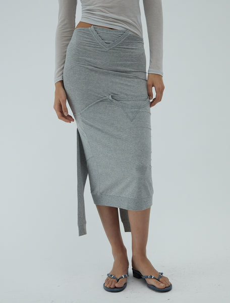FOLDED T-SHIRTS SKIRT-Gris – Paloma Wool