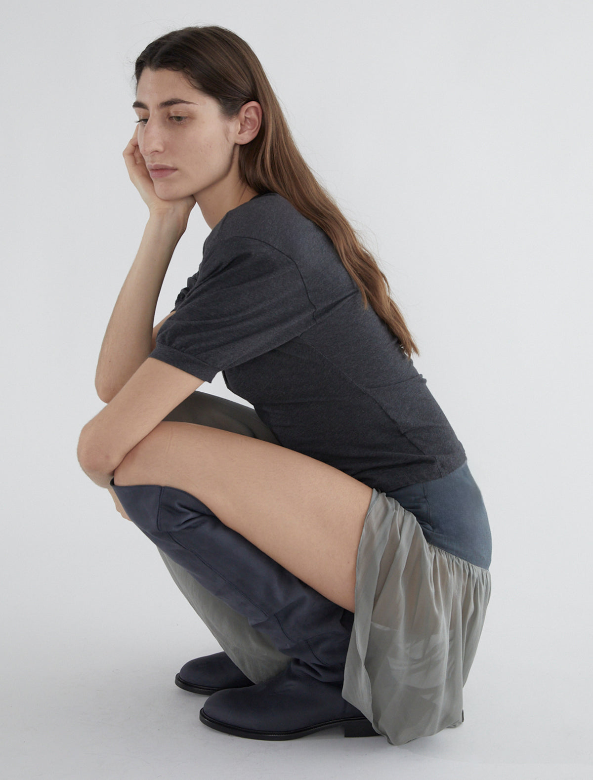 Sol riding style boot high shaft blue