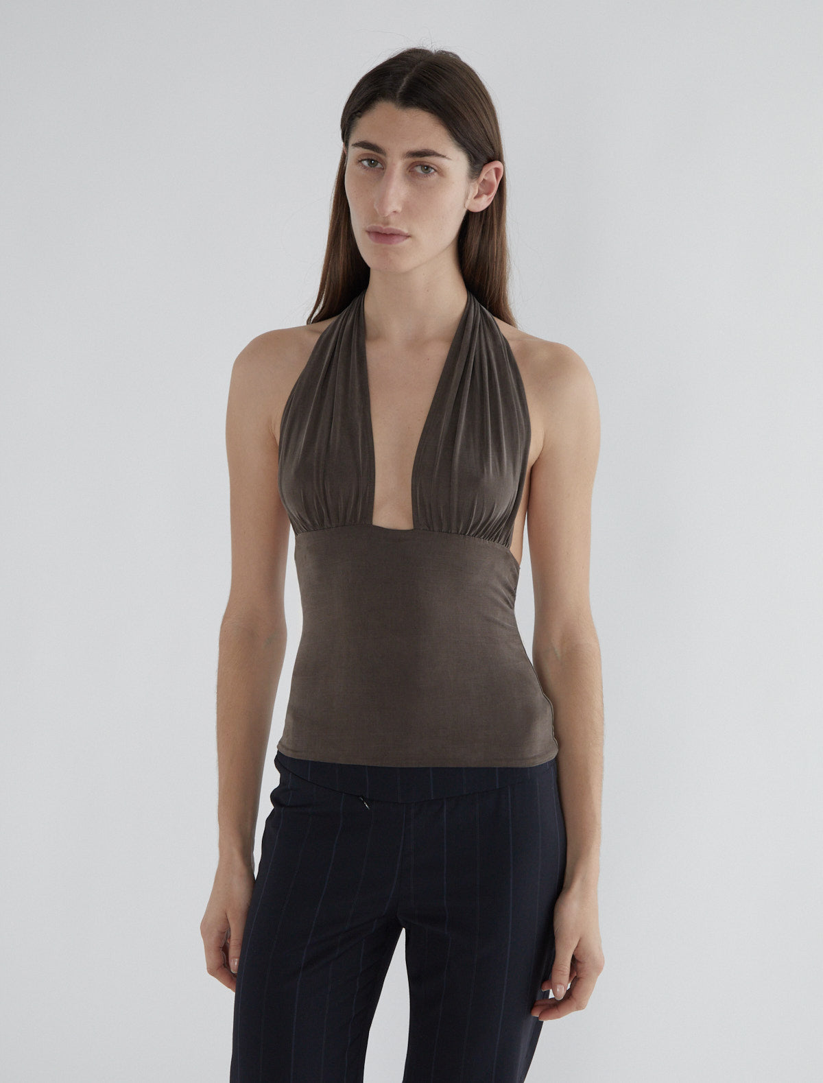 Paloma Wool No 1652/Mopit 黒のホルターネックビスチェ MOPIT-Black halter cupro top – Paloma Wool