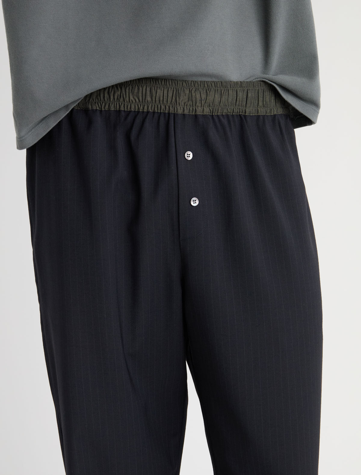 Gales men suit trousers contrast waistband inner elastic darkgrey