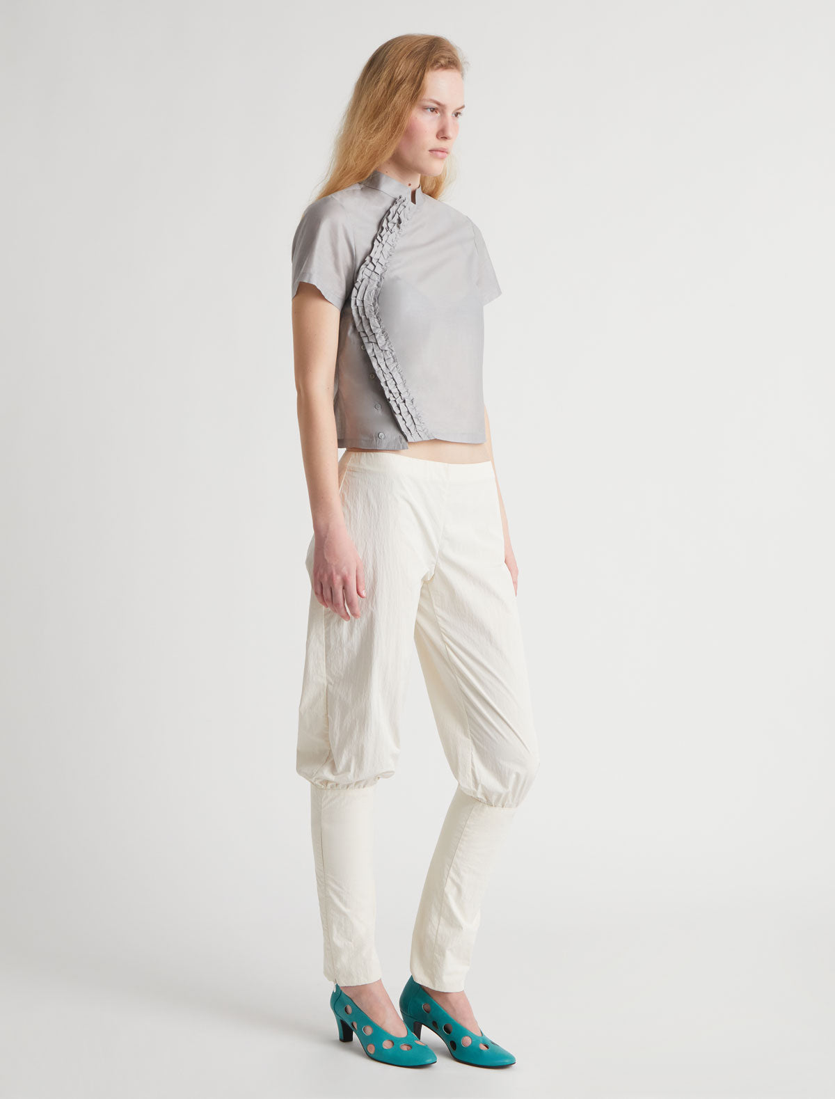 Smint nylon trousers fitted calf