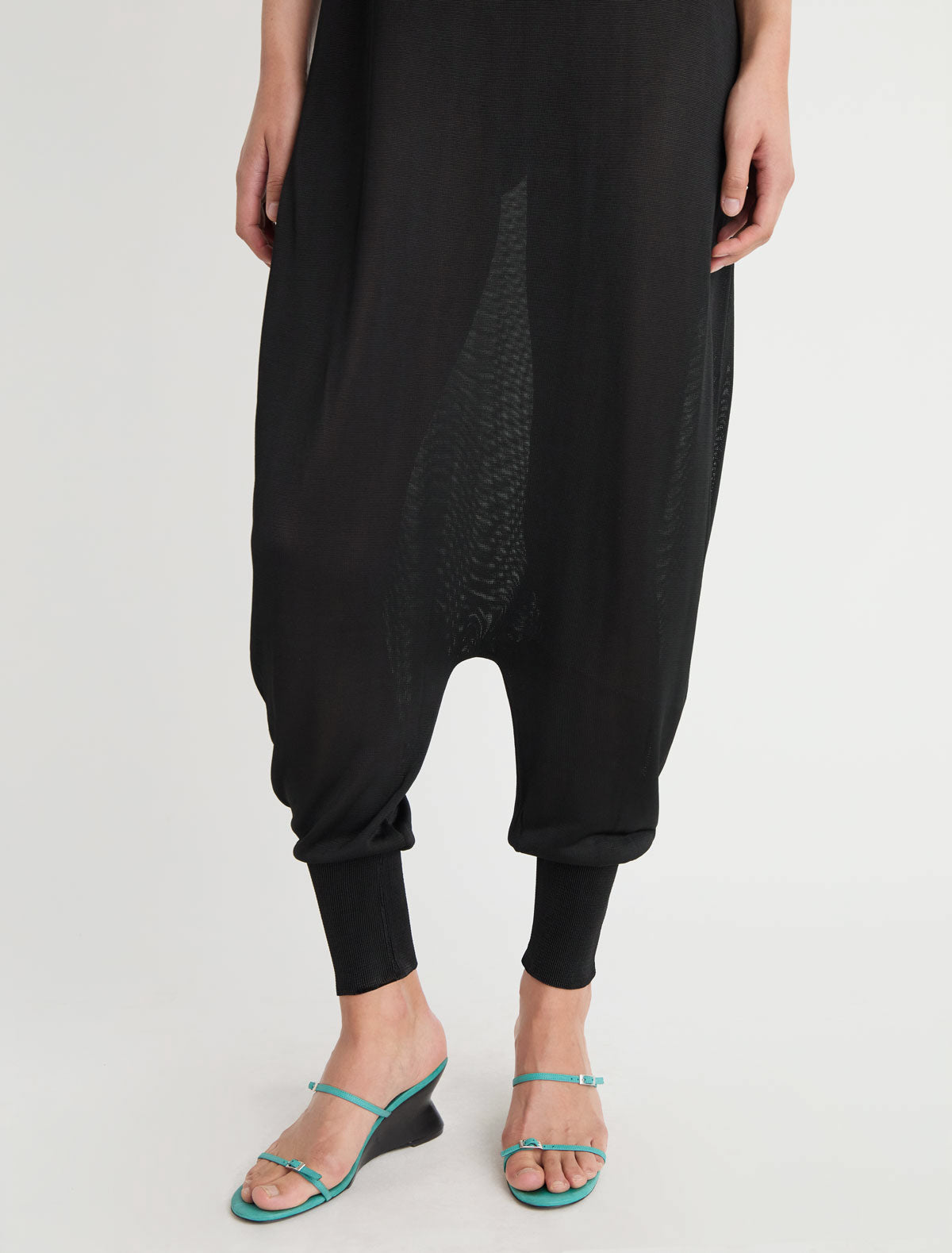 Gelo strapless jumpsuit balloon leg black